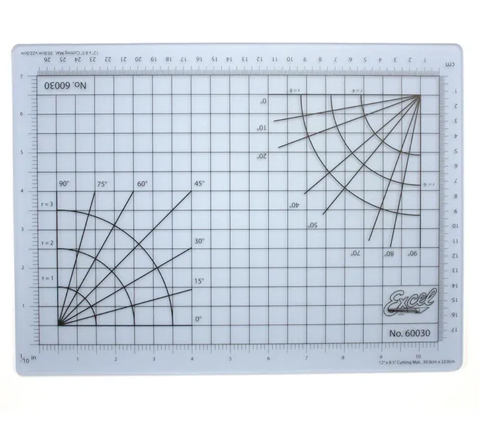 Excel Clear Cutting Mat 8"x 12"